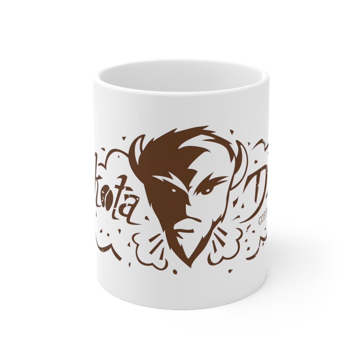 Coffee Cup (brown full logo) Dakota Dirt