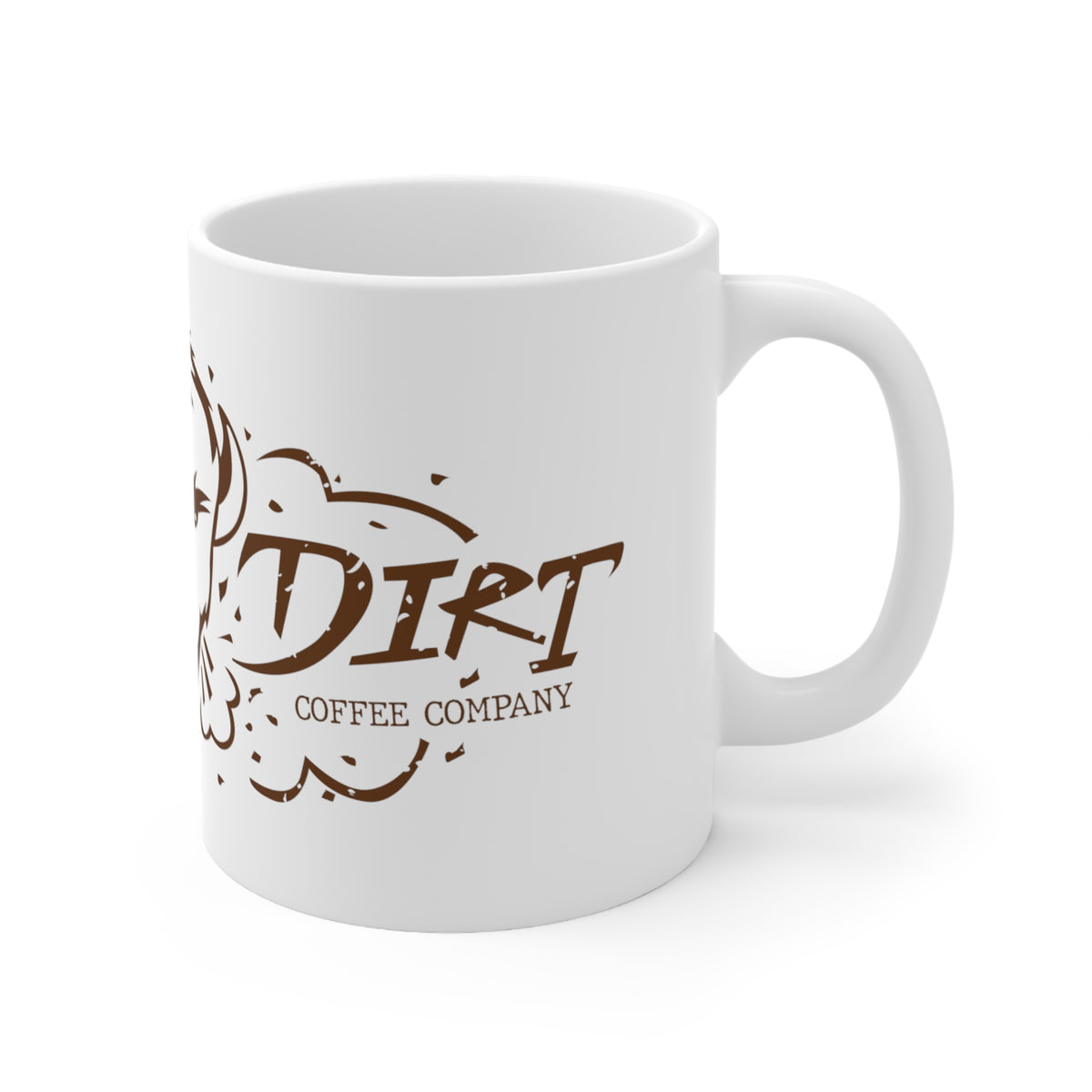 Coffee Cup (brown full logo) Dakota Dirt