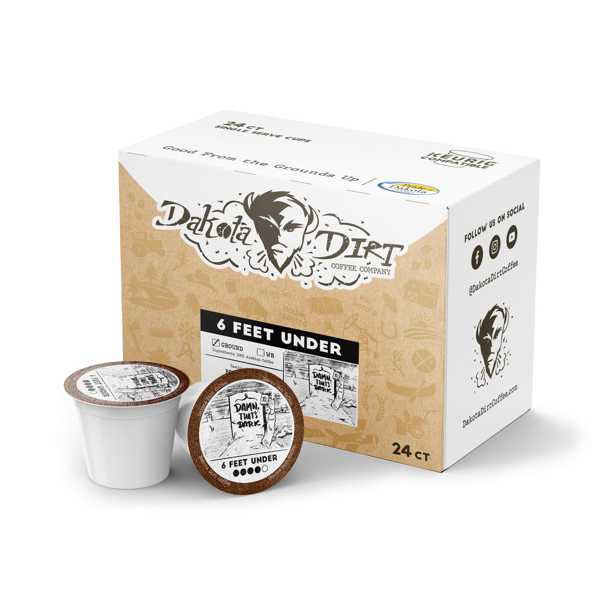 6 Feet Under K-Cups  Dark Roast – Dakota Dirt